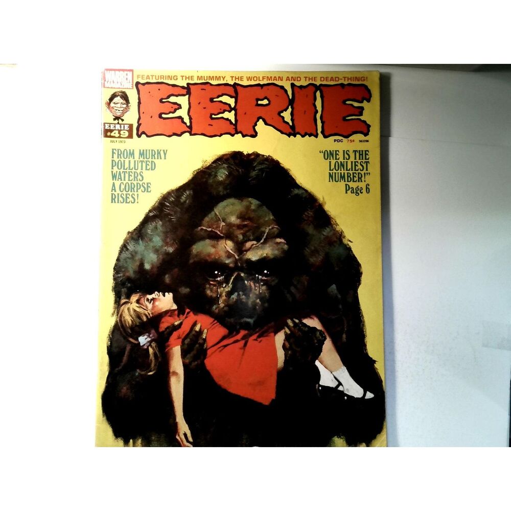 Eerie #49 July 1973 Warren Publishing Horror Magazine Monster Comic Vintage